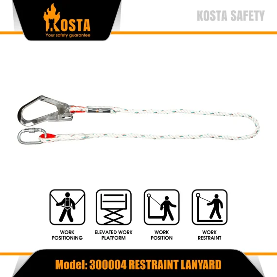 Kosta High Strength Work Positioning Restraint Lanyard KO321007A