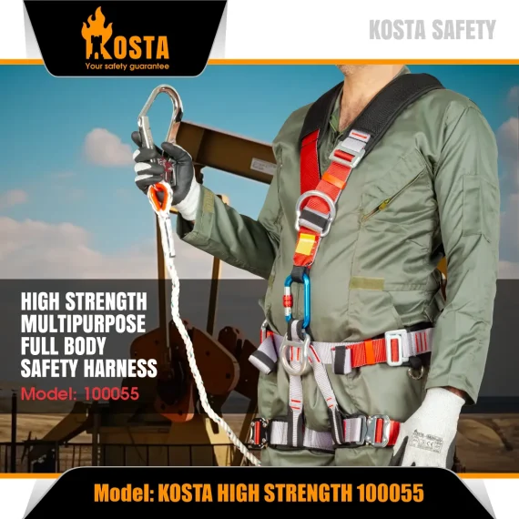 Kosta 100055 High Strength Multipurpose Full Body Safety Harness